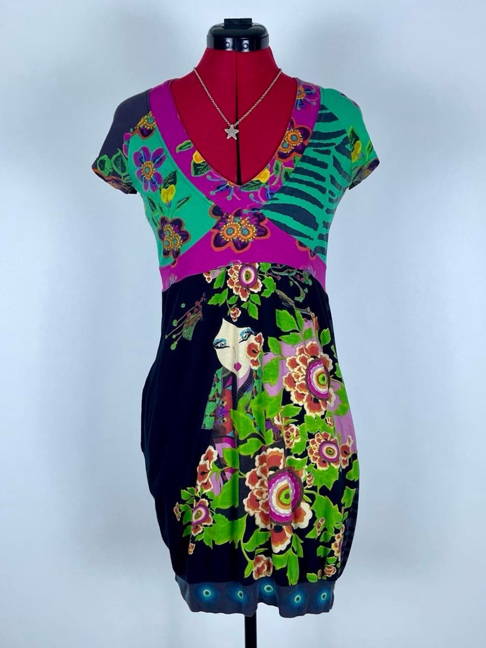 Y2K Desigual Graphic Mini Dress
